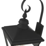 27374-04 4 Light Black Outdoor Extra Large Wall Lantern with Brushed Nickel Finish Cluster-Lighting LumensLantern