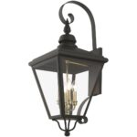 27374-07 4 Light Bronze Outdoor Extra Large Wall Lantern with Antique Brass Finish Cluster-Lighting LumensLantern