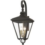 27374-07 4 Light Bronze Outdoor Extra Large Wall Lantern with Antique Brass Finish Cluster-Lighting LumensLantern