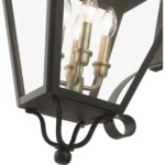 27374-07 4 Light Bronze Outdoor Extra Large Wall Lantern with Antique Brass Finish Cluster-Lighting LumensLantern