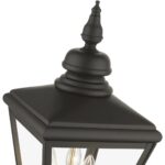 27375-07 3 Light Bronze Outdoor Large Post Top Lantern with Antique Brass Finish Cluster-Lighting LumensLantern