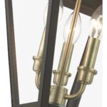 27377-07 3 Light Bronze Outdoor Large Pendant Lantern with Antique Brass Finish Cluster-Lighting LumensLantern