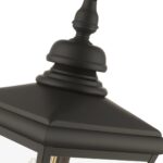 27377-07 3 Light Bronze Outdoor Large Pendant Lantern with Antique Brass Finish Cluster-Lighting LumensLantern