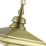 27378-01 4 Light Antique Brass Outdoor Extra Large Pendant Lantern with Brushed Nickel Finish Cluster-Lighting LumensLantern