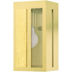 27411-12 1 Light Satin Brass Outdoor ADA Wall Lantern-Lighting LumensLantern