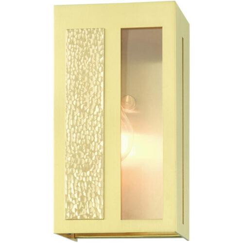 27411-12 1 Light Satin Brass Outdoor ADA Wall Lantern-Lighting LumensLantern