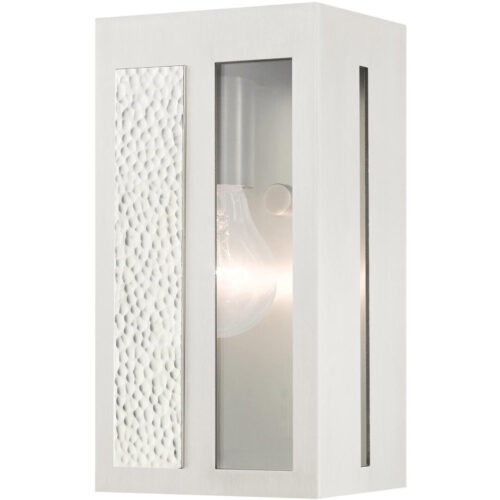 27411-91 1 Light Brushed Nickel Outdoor ADA Wall Lantern-Lighting LumensLantern