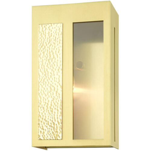 27412-12 1 Light Satin Brass Outdoor ADA Wall Lantern-Lighting LumensLantern