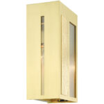 27412-12 1 Light Satin Brass Outdoor ADA Wall Lantern-Lighting LumensLantern