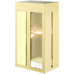 27412-12 1 Light Satin Brass Outdoor ADA Wall Lantern-Lighting LumensLantern