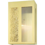 27413-12 1 Light Satin Brass Outdoor Wall Lantern-Lighting LumensLantern