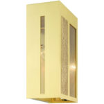 27413-12 1 Light Satin Brass Outdoor Wall Lantern-Lighting LumensLantern