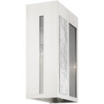 27413-91 1 Light Brushed Nickel Outdoor Wall Lantern-Lighting LumensLantern