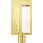 27416-12 1 Light Satin Brass Outdoor Post Top Lantern-Lighting LumensLantern