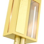 27416-12 1 Light Satin Brass Outdoor Post Top Lantern-Lighting LumensLantern