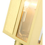 27416-12 1 Light Satin Brass Outdoor Post Top Lantern-Lighting LumensLantern