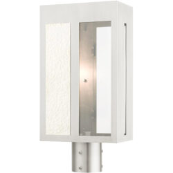 27416-91 1 Light Brushed Nickel Outdoor Post Top Lantern-Lighting LumensLantern