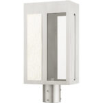 27416-91 1 Light Brushed Nickel Outdoor Post Top Lantern-Lighting LumensLantern