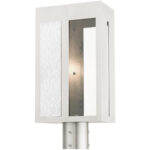 27416-91 1 Light Brushed Nickel Outdoor Post Top Lantern-Lighting LumensLantern