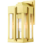 27712-08 1 Light Natural Brass Outdoor Wall Lantern-Lighting LumensLantern