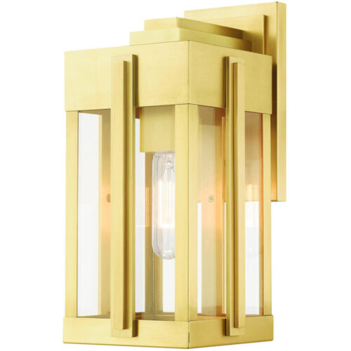 27712-08 1 Light Natural Brass Outdoor Wall Lantern-Lighting LumensLantern