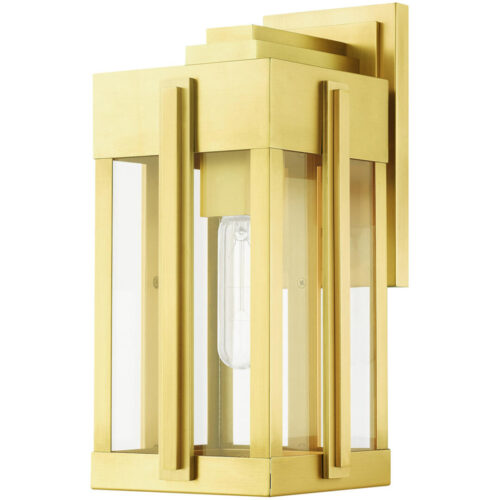 27712-08 1 Light Natural Brass Outdoor Wall Lantern-Lighting LumensLantern