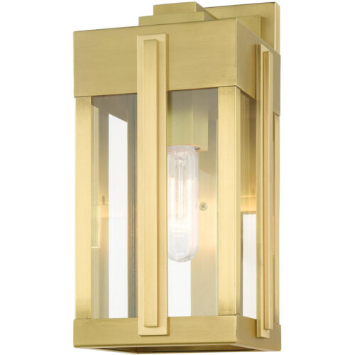 27712-08 1 Light Natural Brass Outdoor Wall Lantern-Lighting LumensLantern