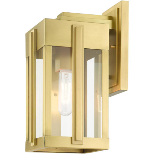 27712-08 1 Light Natural Brass Outdoor Wall Lantern-Lighting LumensLantern