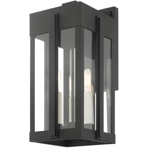 27714-04 3 Light Black Outdoor Wall Lantern-Lighting LumensLantern