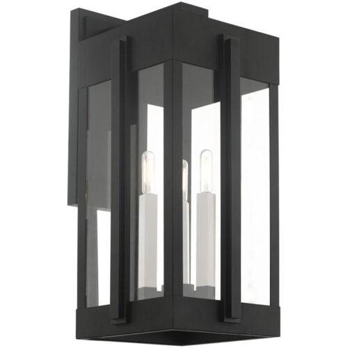 27715-04 3 Light Black Outdoor Wall Lantern-Lighting LumensLantern