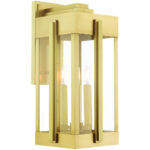 27715-08 3 Light Natural Brass Outdoor Wall Lantern-Lighting LumensLantern