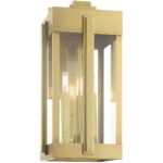 27715-08 3 Light Natural Brass Outdoor Wall Lantern-Lighting LumensLantern