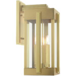 27715-08 3 Light Natural Brass Outdoor Wall Lantern-Lighting LumensLantern