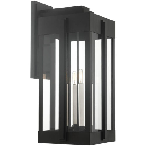 27716-04 4 Light Black Outdoor Wall Lantern-Lighting LumensLantern