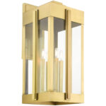 27716-08 4 Light Natural Brass Outdoor Wall Lantern-Lighting LumensLantern