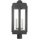 27717-04 3 Light Black Outdoor Post Top Lantern-Lighting LumensLantern