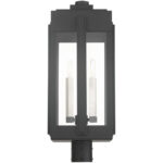 27717-04 3 Light Black Outdoor Post Top Lantern-Lighting LumensLantern