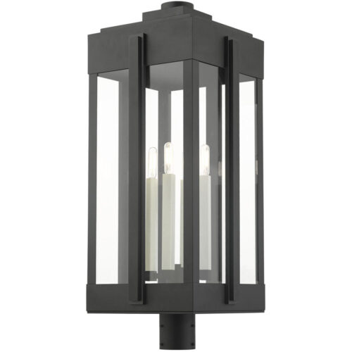 27719-04 4 Light Black Outdoor Post Top Lantern-Lighting LumensLantern