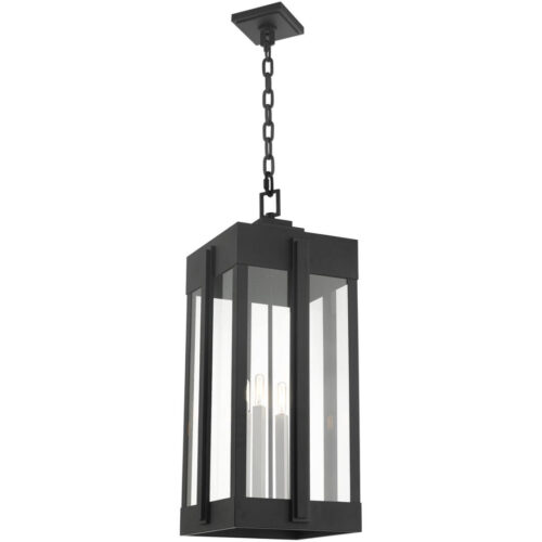 27720-04 4 Light Black Outdoor Pendant Lantern-Lighting LumensLantern