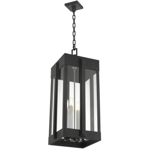 27720-04 4 Light Black Outdoor Pendant Lantern-Lighting LumensLantern