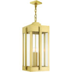 27720-08 4 Light Natural Brass Outdoor Pendant Lantern-Lighting LumensLantern