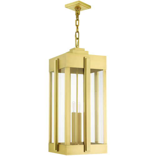 27720-08 4 Light Natural Brass Outdoor Pendant Lantern-Lighting LumensLantern