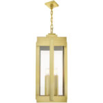 27720-08 4 Light Natural Brass Outdoor Pendant Lantern-Lighting LumensLantern