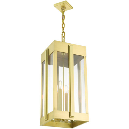 27720-08 4 Light Natural Brass Outdoor Pendant Lantern-Lighting LumensLantern