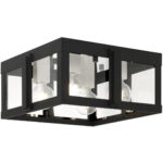 27723-04 4 Light Black Outdoor Flush Mount-Lighting LumensBath/Flush Mounts