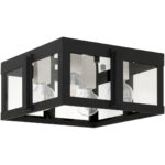 27723-04 4 Light Black Outdoor Flush Mount-Lighting LumensBath/Flush Mounts