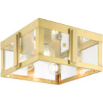 27723-08 4 Light Natural Brass Outdoor Flush Mount-Lighting LumensBath/Flush Mounts