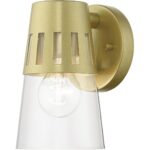 27971-33 1 Light Soft Gold Outdoor Small Wall Lantern-Lighting LumensLantern