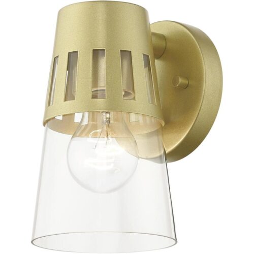 27971-33 1 Light Soft Gold Outdoor Small Wall Lantern-Lighting LumensLantern