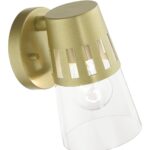 27971-33 1 Light Soft Gold Outdoor Small Wall Lantern-Lighting LumensLantern